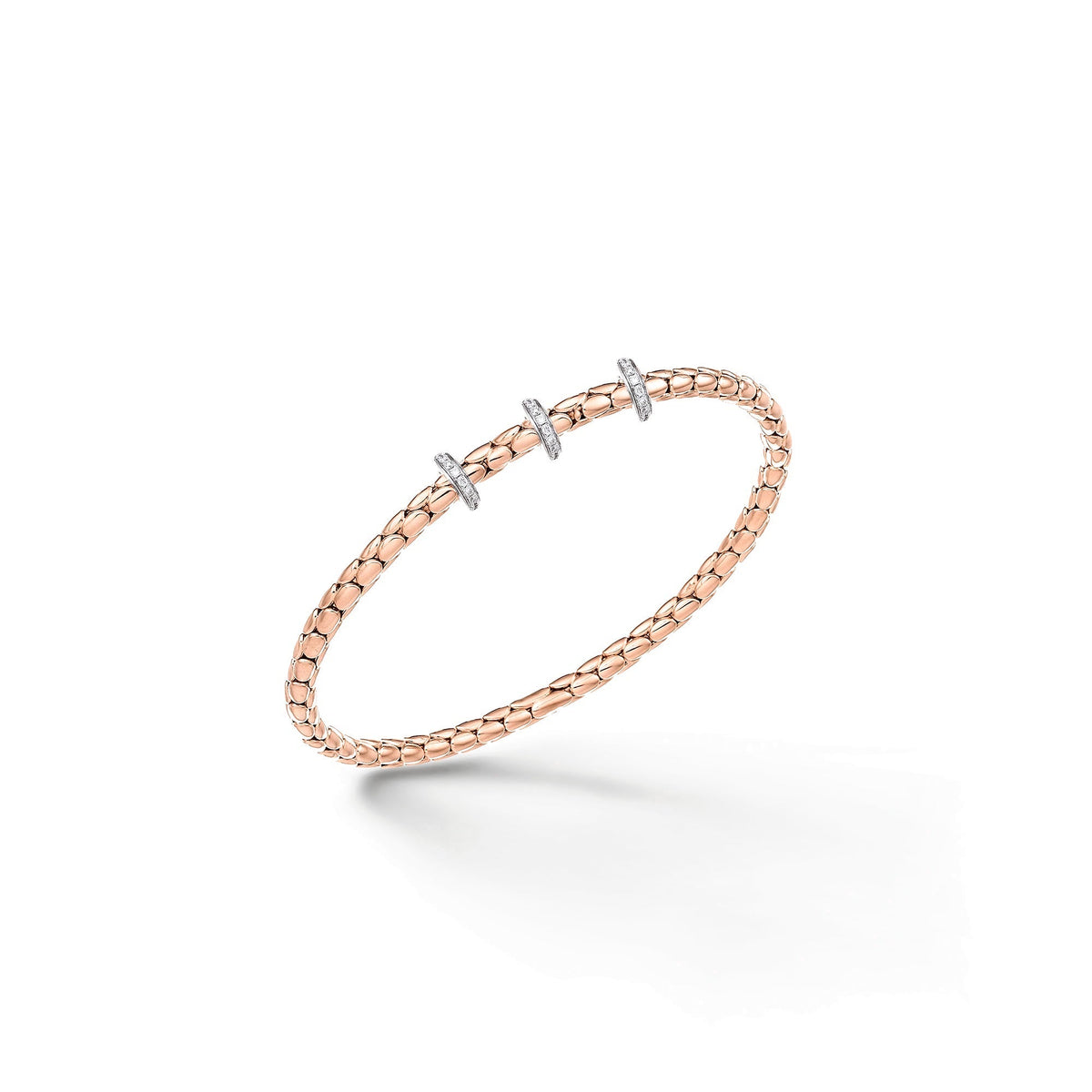 Chimento Stretch Gold flexible bracelet with diamonds 1B00955BBT