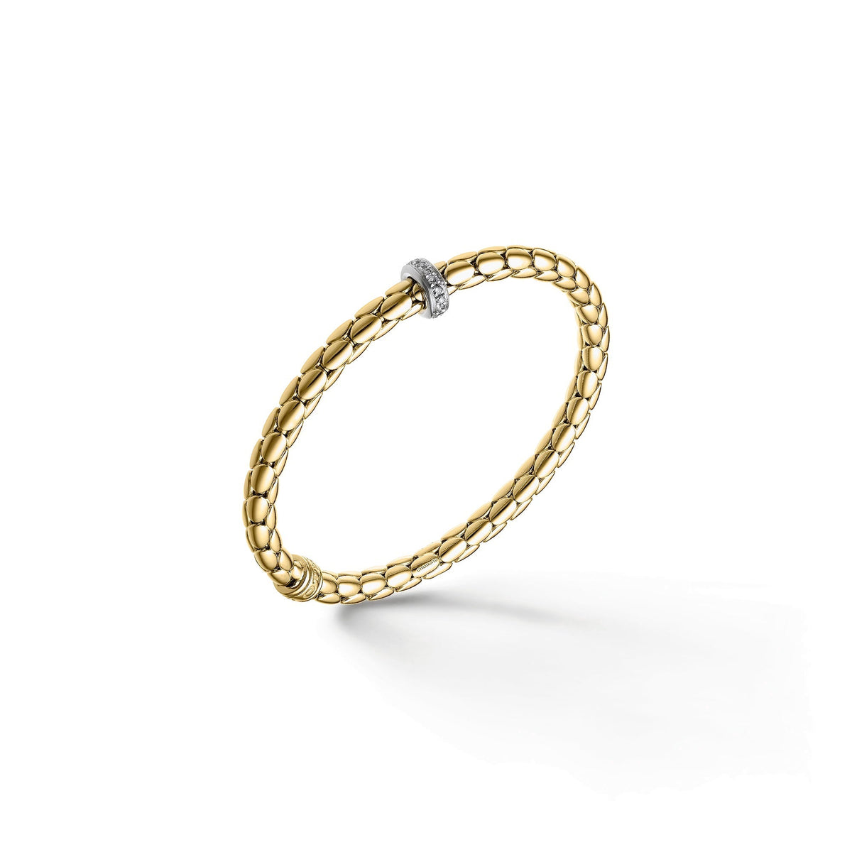 Chimento Stretch Gold flexible bracelet with diamonds 1B00957B12