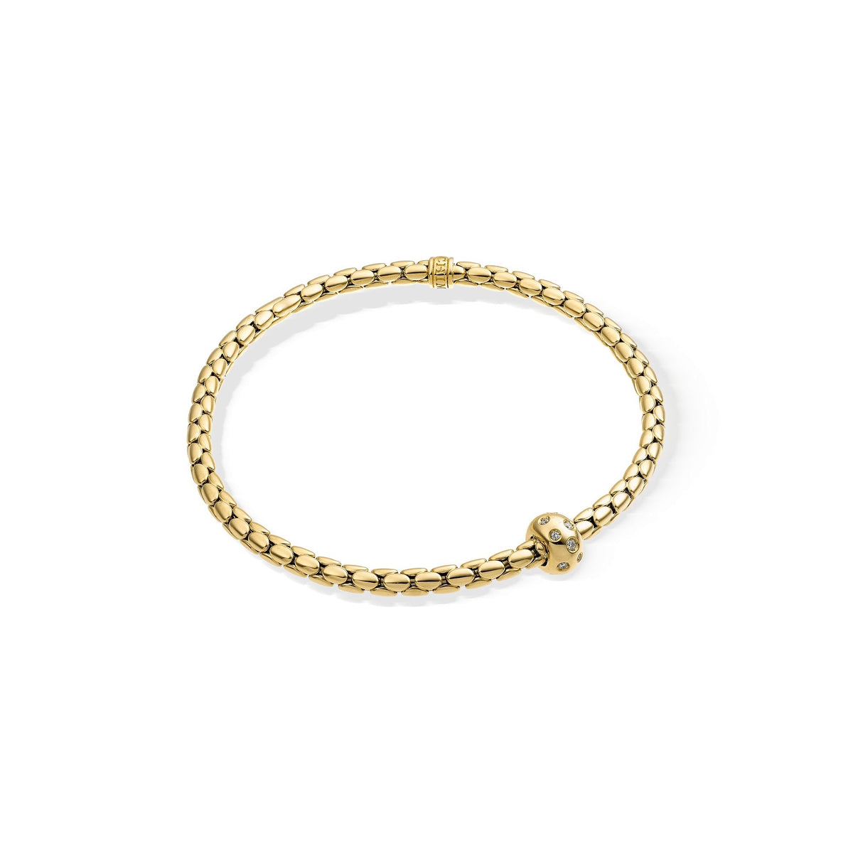 Chimento Stretch Gold flexible bracelet with diamonds 1B02960BB1