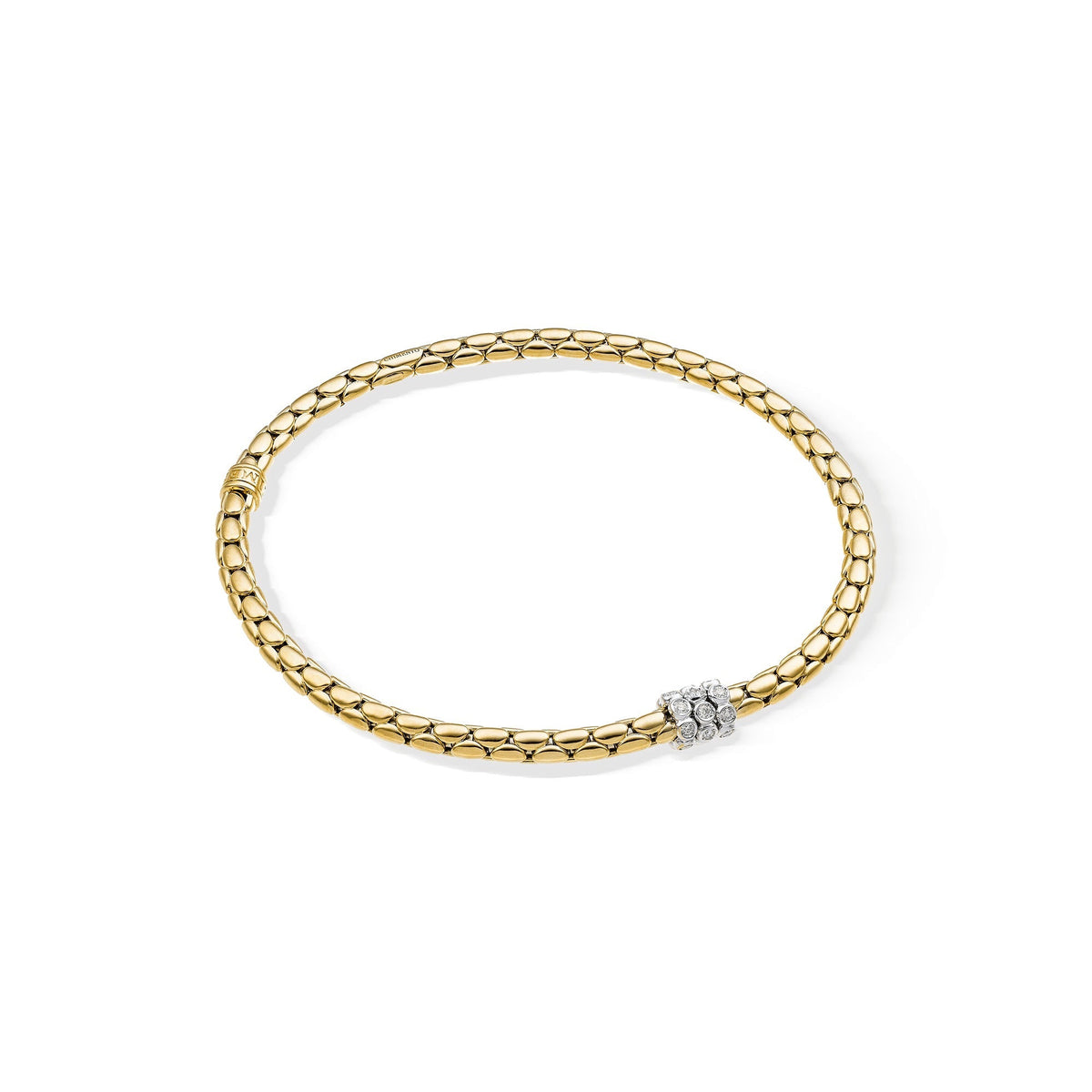 Chimento Stretch Gold flexible bracelet with diamonds 1B02962BB2