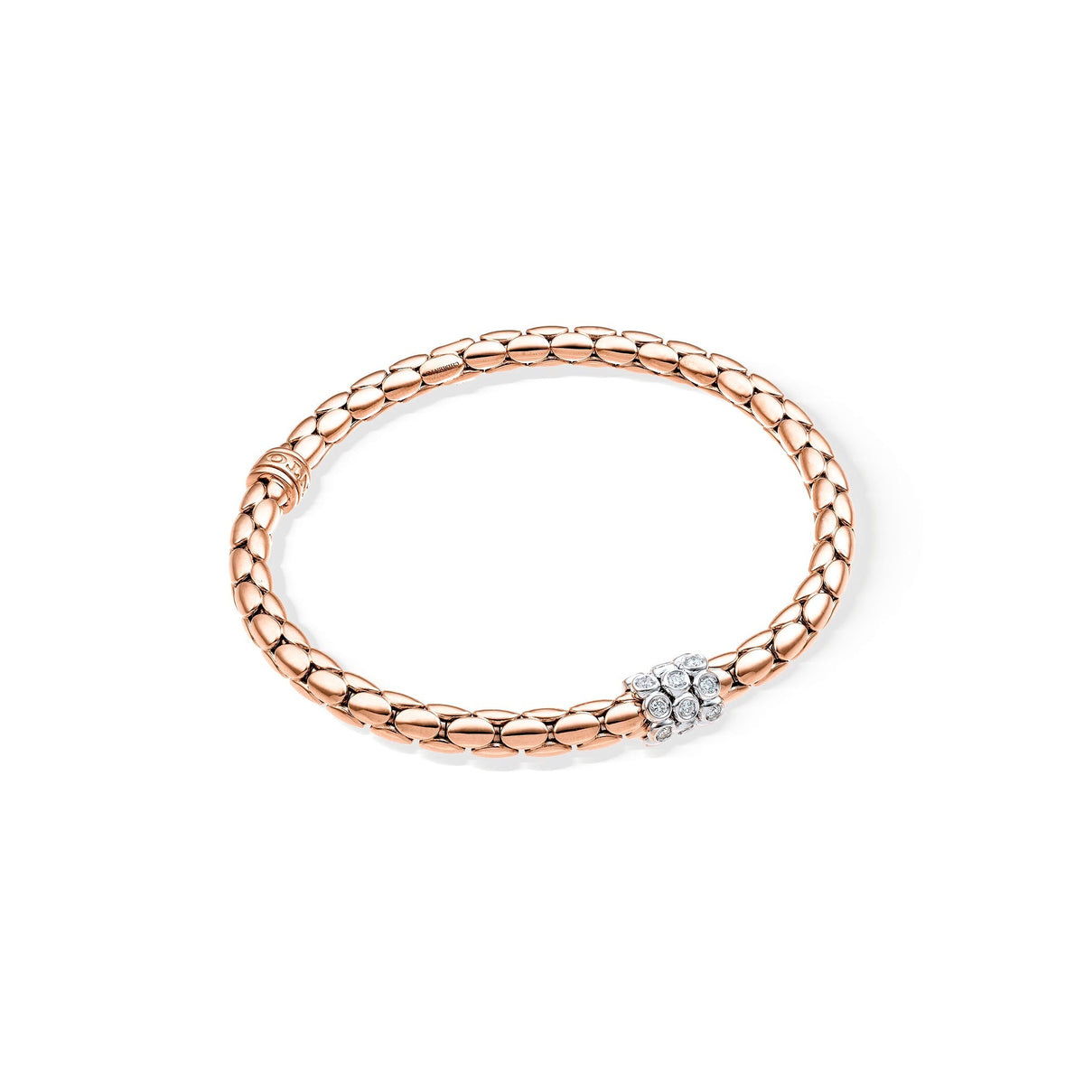 Chimento Stretch Gold flexible bracelet with diamonds 1B02963BBT