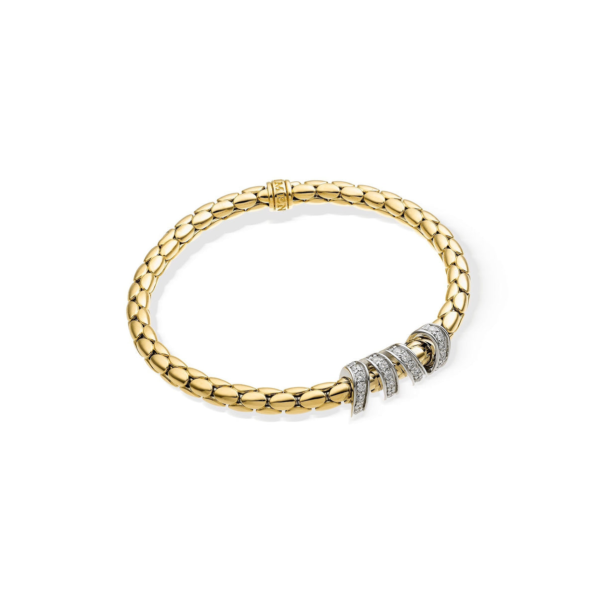 Chimento Stretch Gold flexible bracelet with diamonds 1B02965BB2