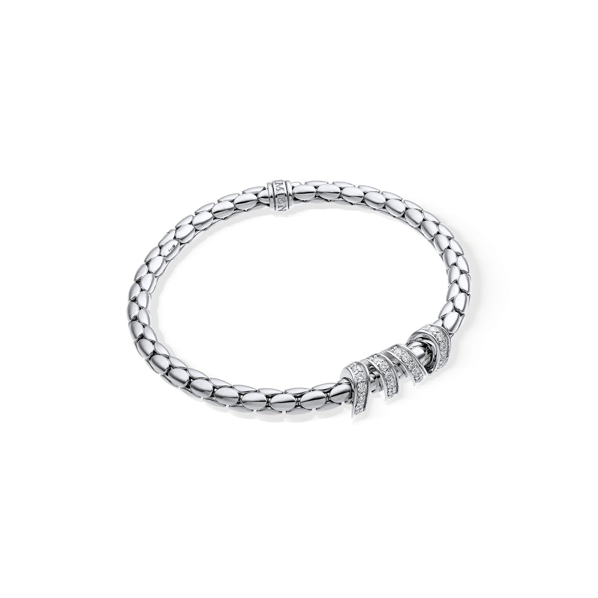 Chimento Stretch Gold flexible bracelet with diamonds 1B02965BB5