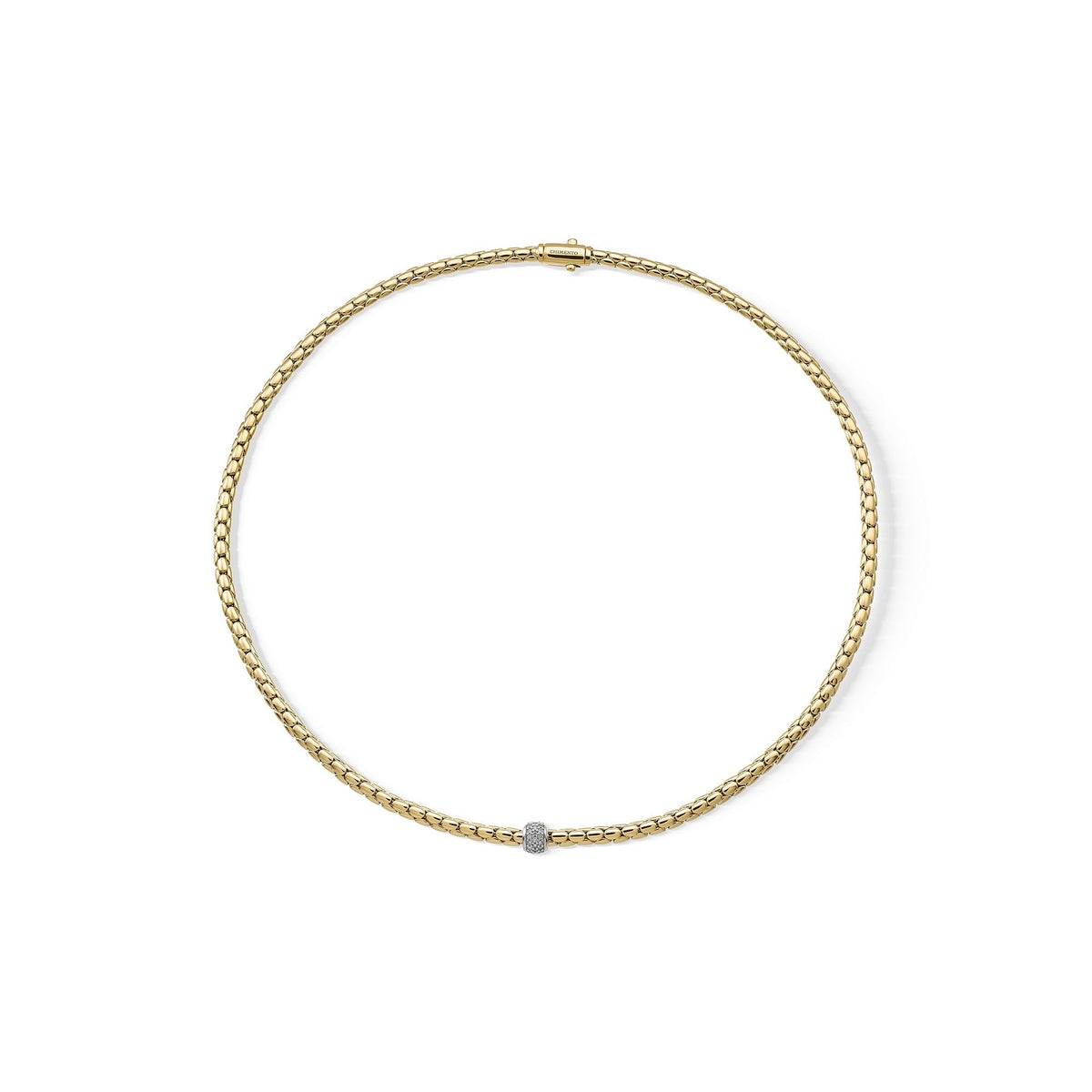 Chimento Stretch Gold necklace with diamonds 1G00915BB2