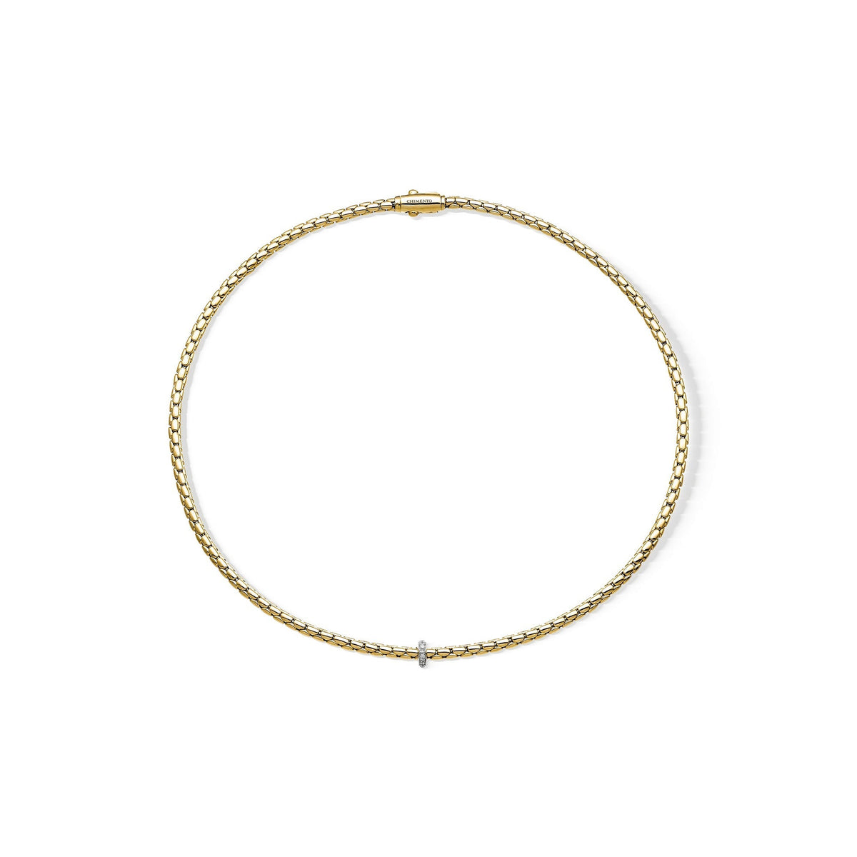 Chimento Stretch Gold flexible necklace with diamonds 1G00953B12