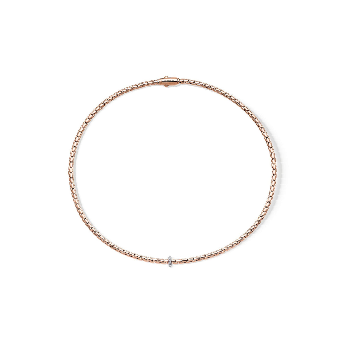 Chimento Stretch Gold flexible necklace with diamonds 1G00953B1T