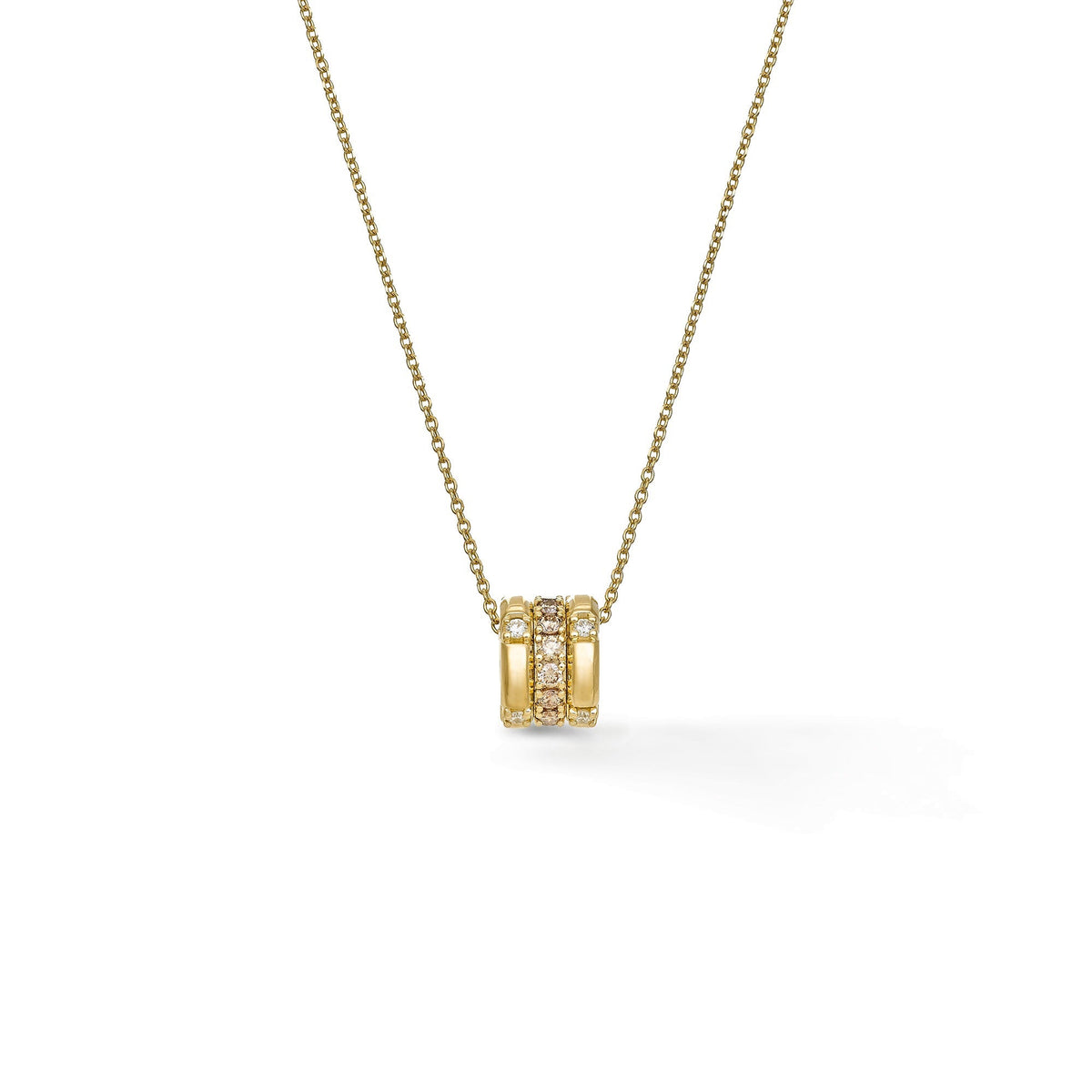 Chimento Chocolat Gold necklace with diamonds and colored gemstones 1G09631BM1