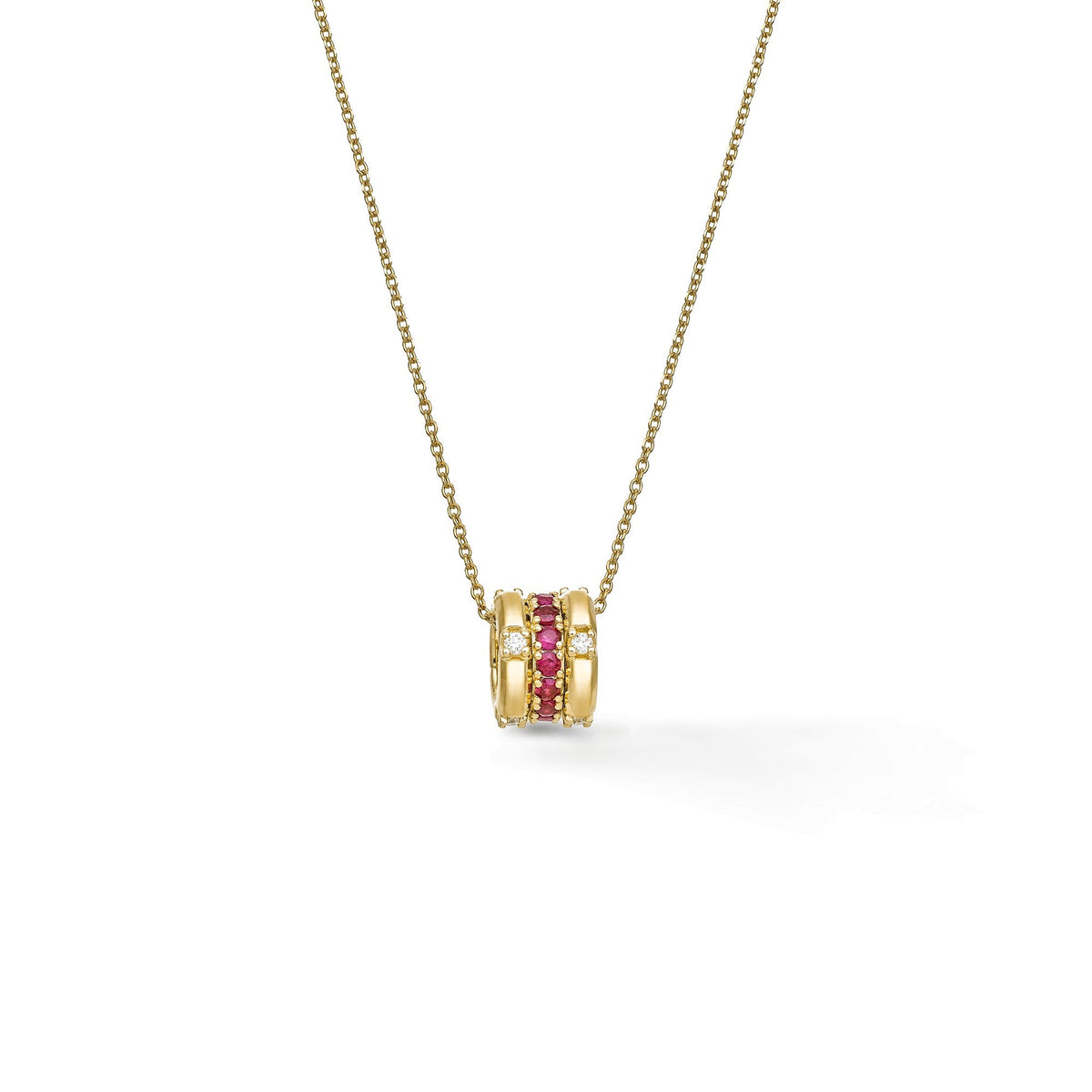 Chimento Chocolat Gold necklace with diamonds and colored gemstones 1G09631GG1