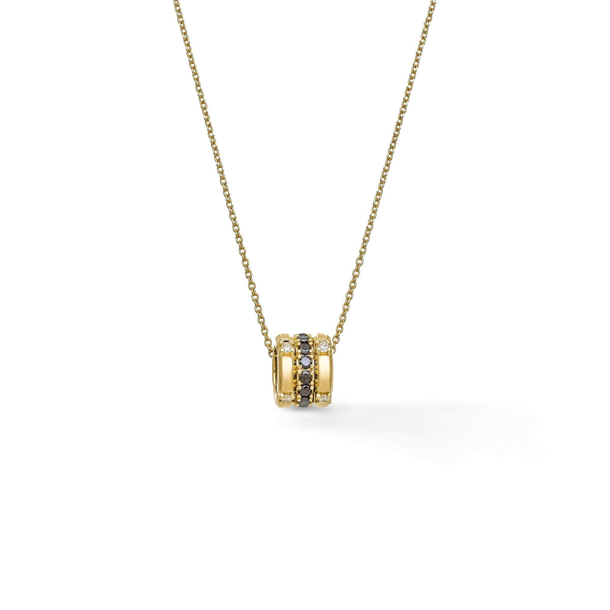 Chimento Chocolat Gold necklace with diamonds and colored gemstones 1G09631NB1