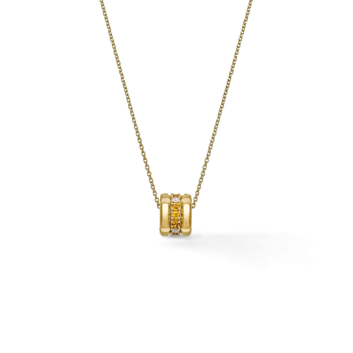 Chimento Chocolat Gold necklace with diamonds and colored gemstones 1G09632BO1