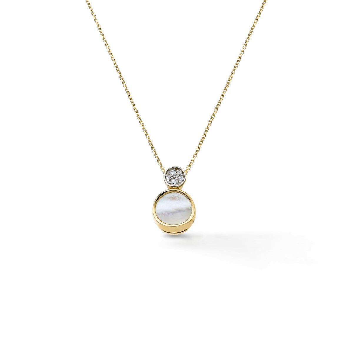 Chimento Armillas Glow Gold necklace with mother of pearl and diamonds 1G10335MW1