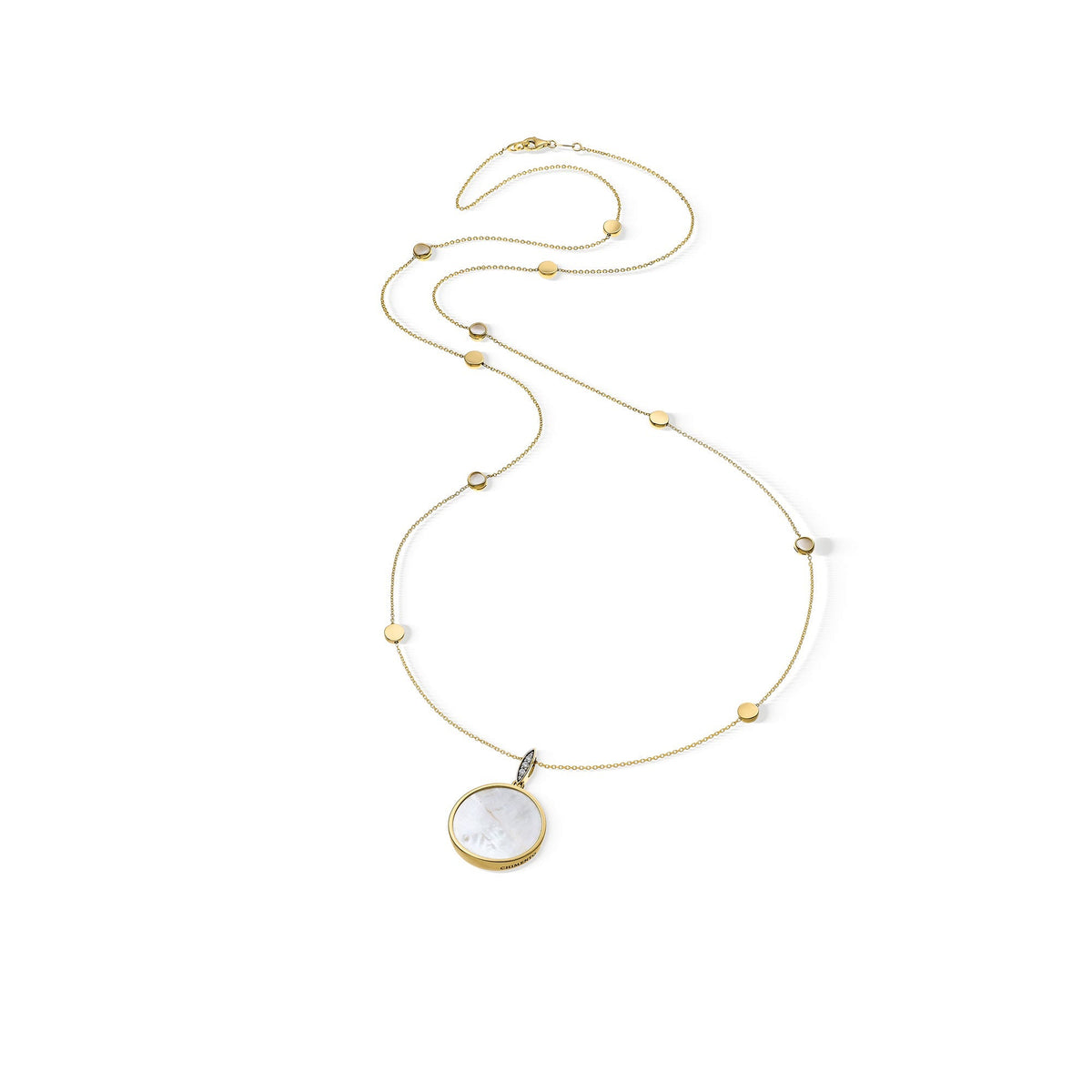 Chimento Armillas Glow Gold necklace with mother of pearl and diamonds 1G10337MW1