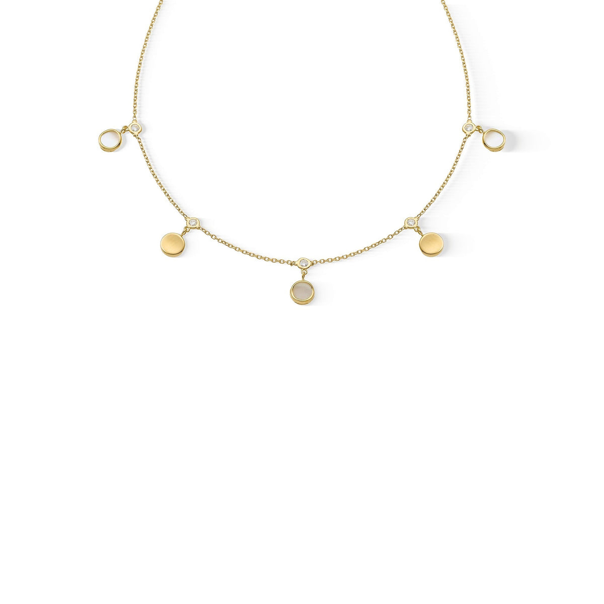 Chimento Armillas Glow Gold necklace with mother of pearl and diamonds 1G10403MW1