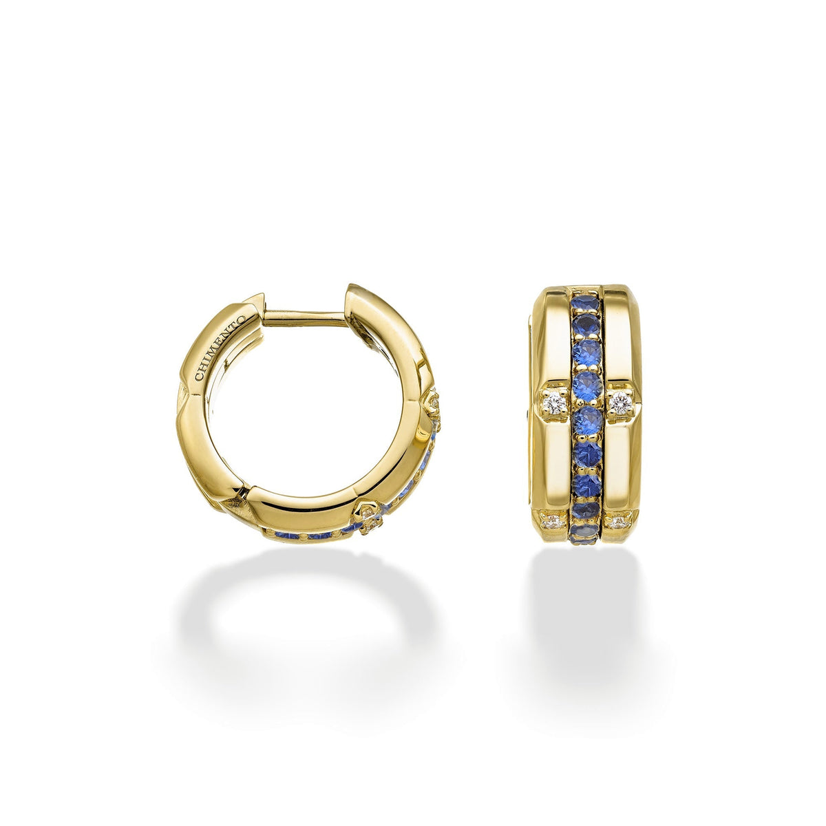Chimento Chocolat Gold earrings with diamonds and colored gemstones 1O09631HH1