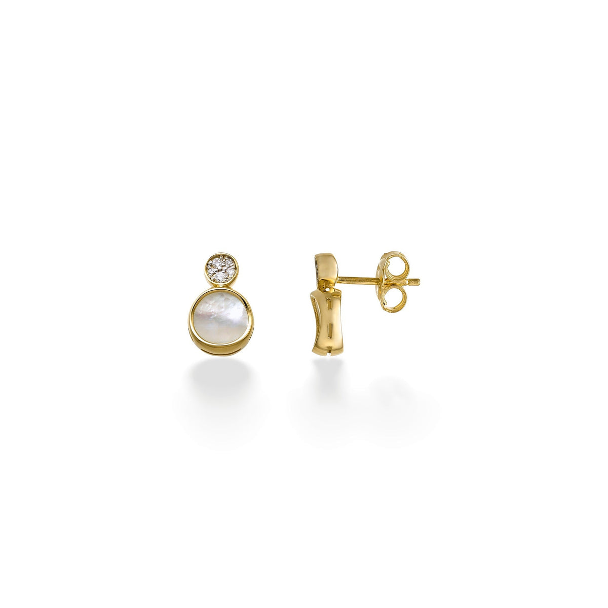 Chimento Armillas Glow Gold earrings with mother of pearl and diamonds 1O10330MW1