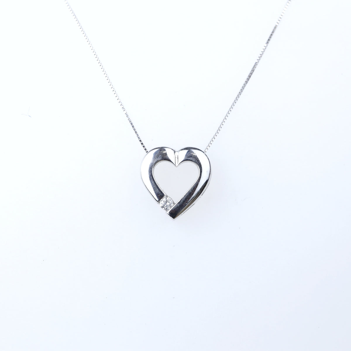 DIAMOND NECKLACES GEMSTONE 10KW DIAMOND GOLD HEART SHAPED  GBJ-10058
