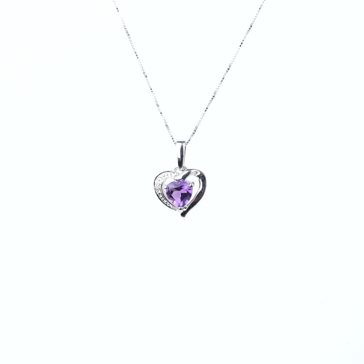 DIAMOND NECKLACES GEMSTONE 10KW PURPLE HEART GOLD DIAMOND PENDANT