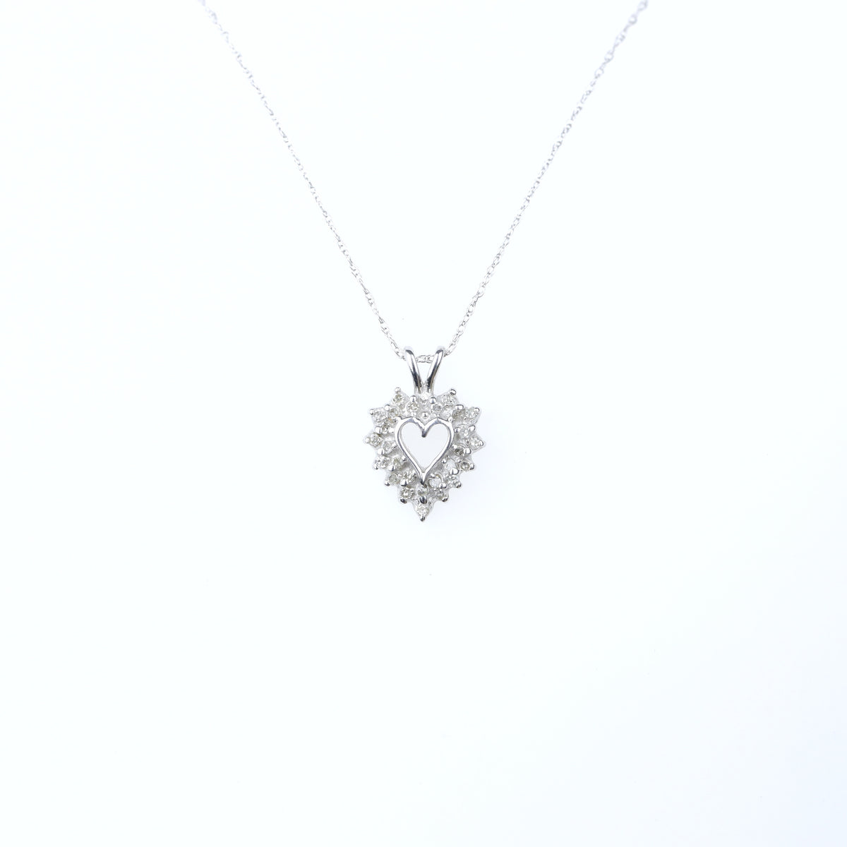 DIAMOND NECKLACES GEMSTONE 10KW HEART GOLD DIAMOND PENDANT
