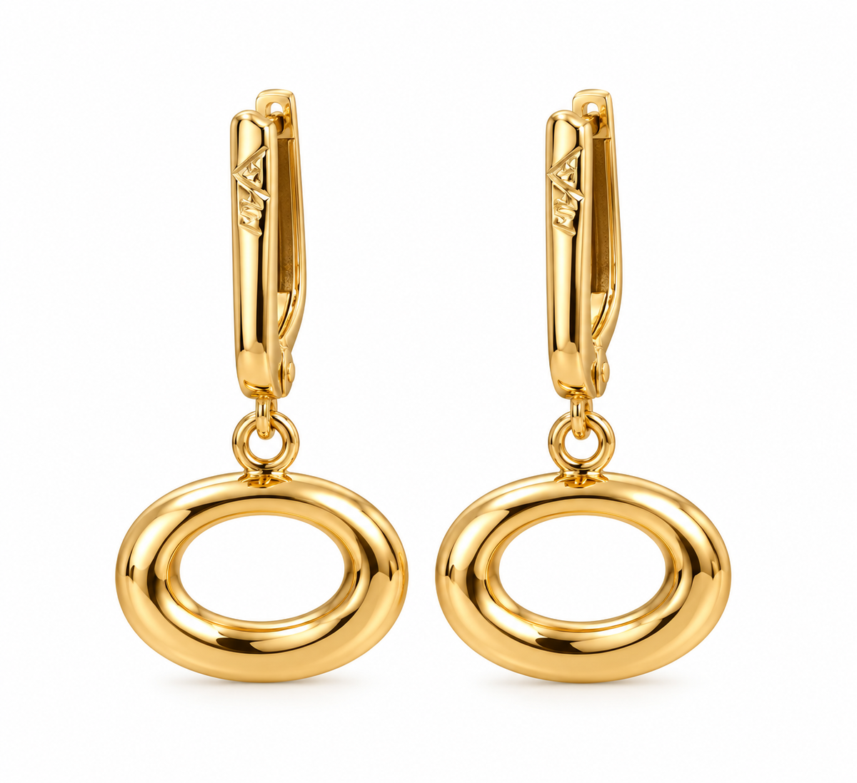 Gold Circle Drop Earrings GBJ -25-02
