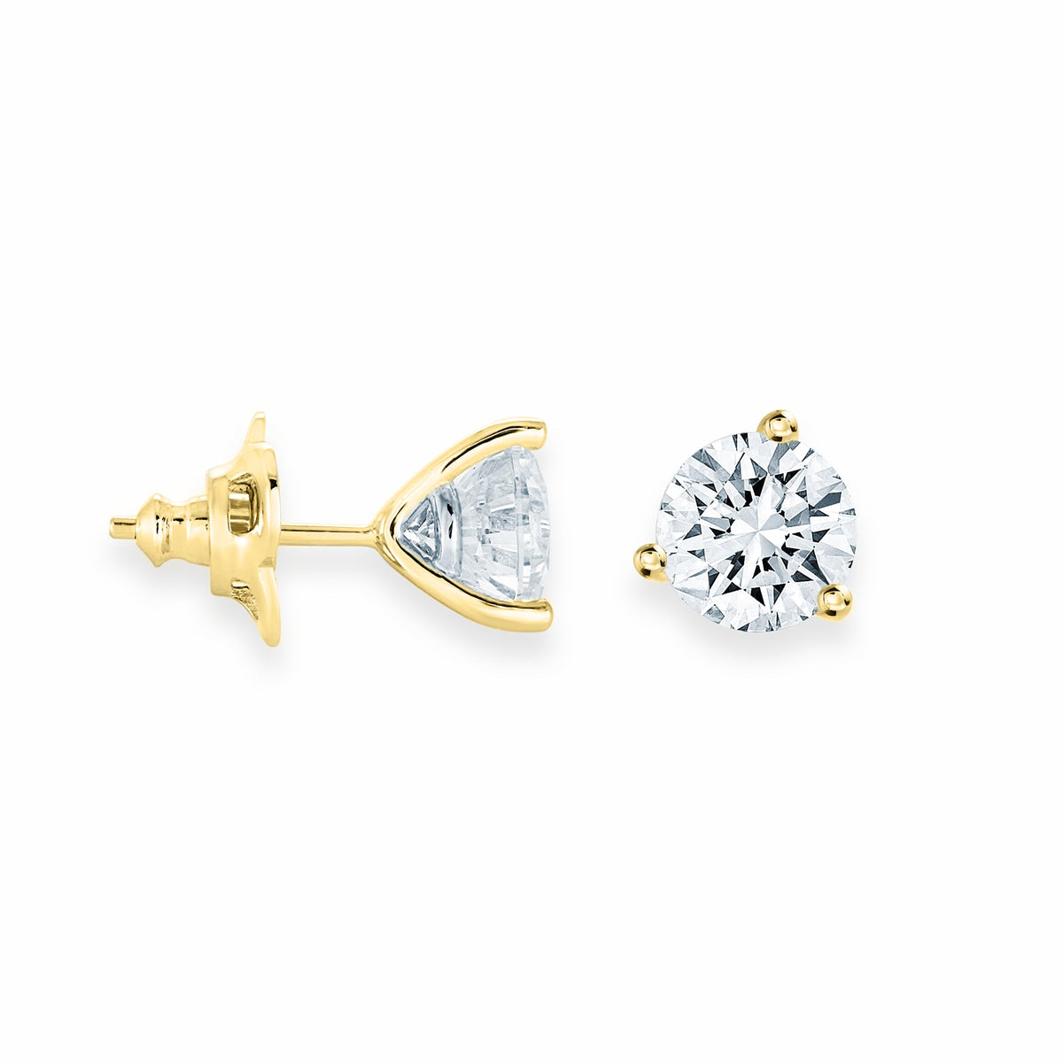 2CT Martini Studs in Yellow