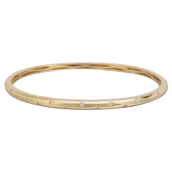 Miss Mimi Petit Pois Diamond Bangle in Yellow