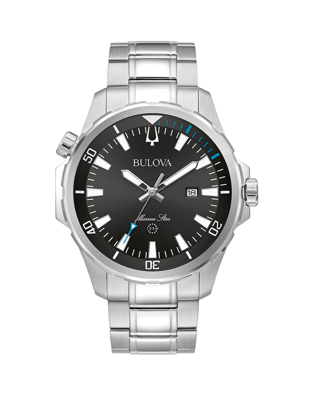 BULOVA MARINE M W BR BK CAL 96B382