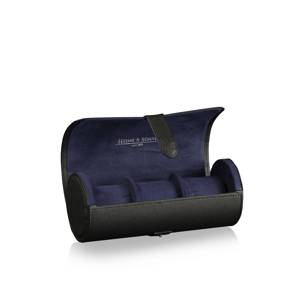 Rondo 3 Watch Roll Black & Blue – Gem Bijou