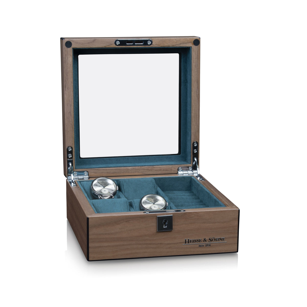 Borneaux 4+ Watches Walnut Box