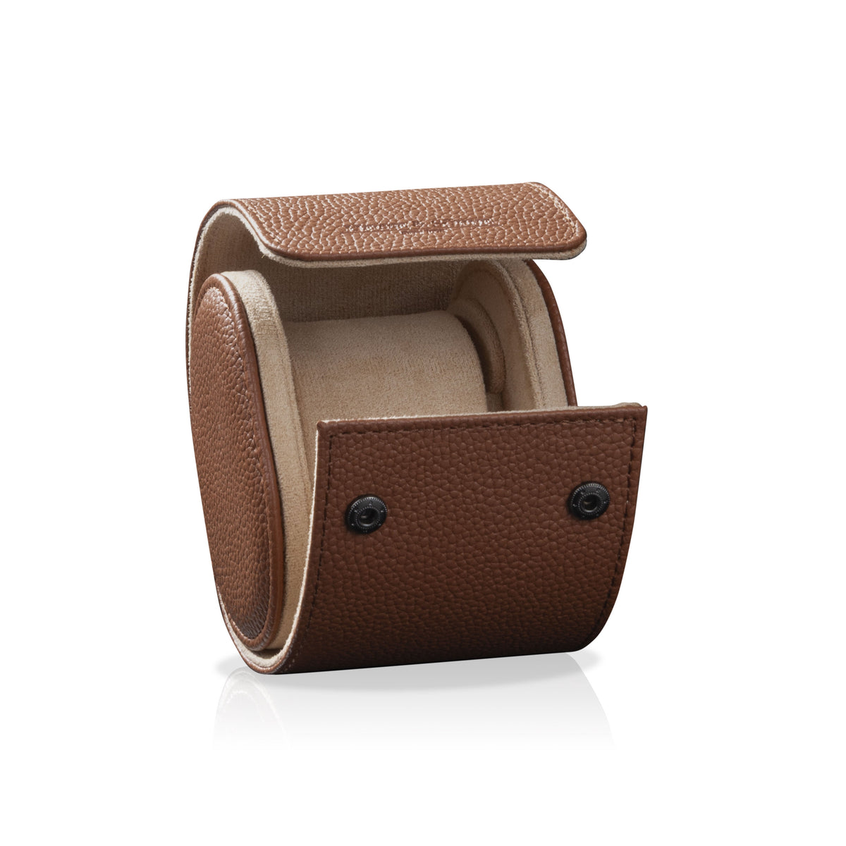 Charles Single Watch Roll Brown & Cream