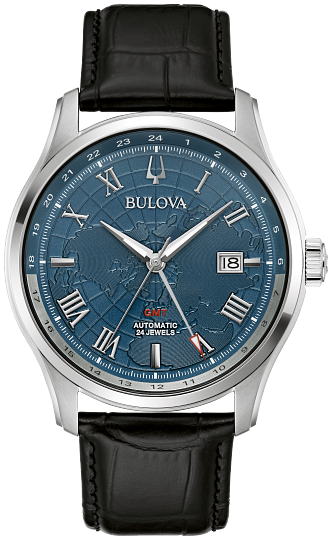 BULOVA WILTON M ST BL GMT 96B385