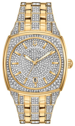 BULOVA MEN'S CRYSTAL WATCH 98B323