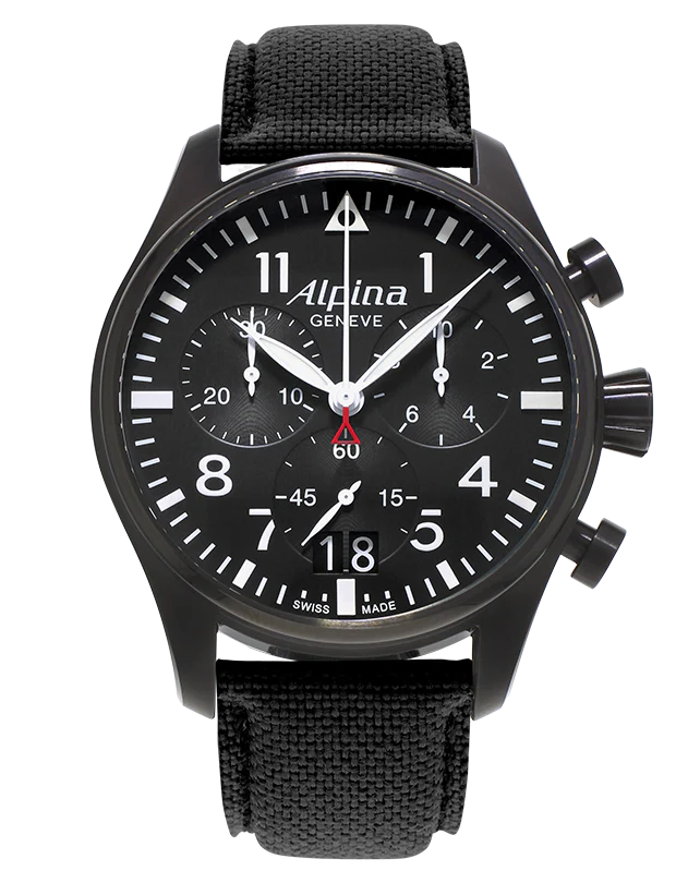 Alpina  Startimer Pilot Quartz Black Dial Men's Watch SKU: AL372B4FBS6