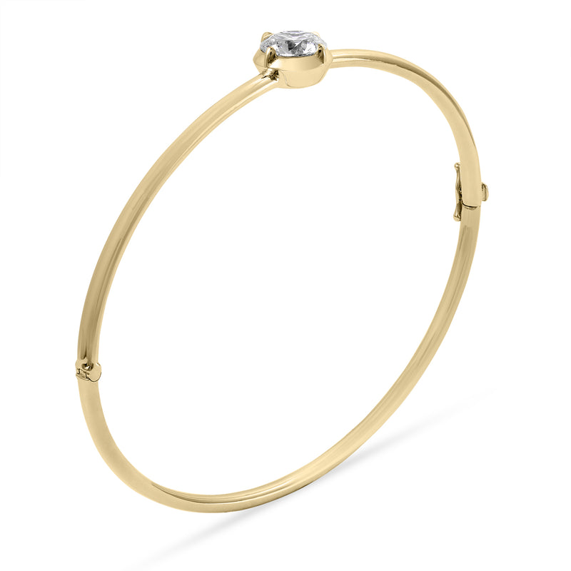 Clarity Diamond™ Signature Lab Grown Round Diamond Hinged Bangle