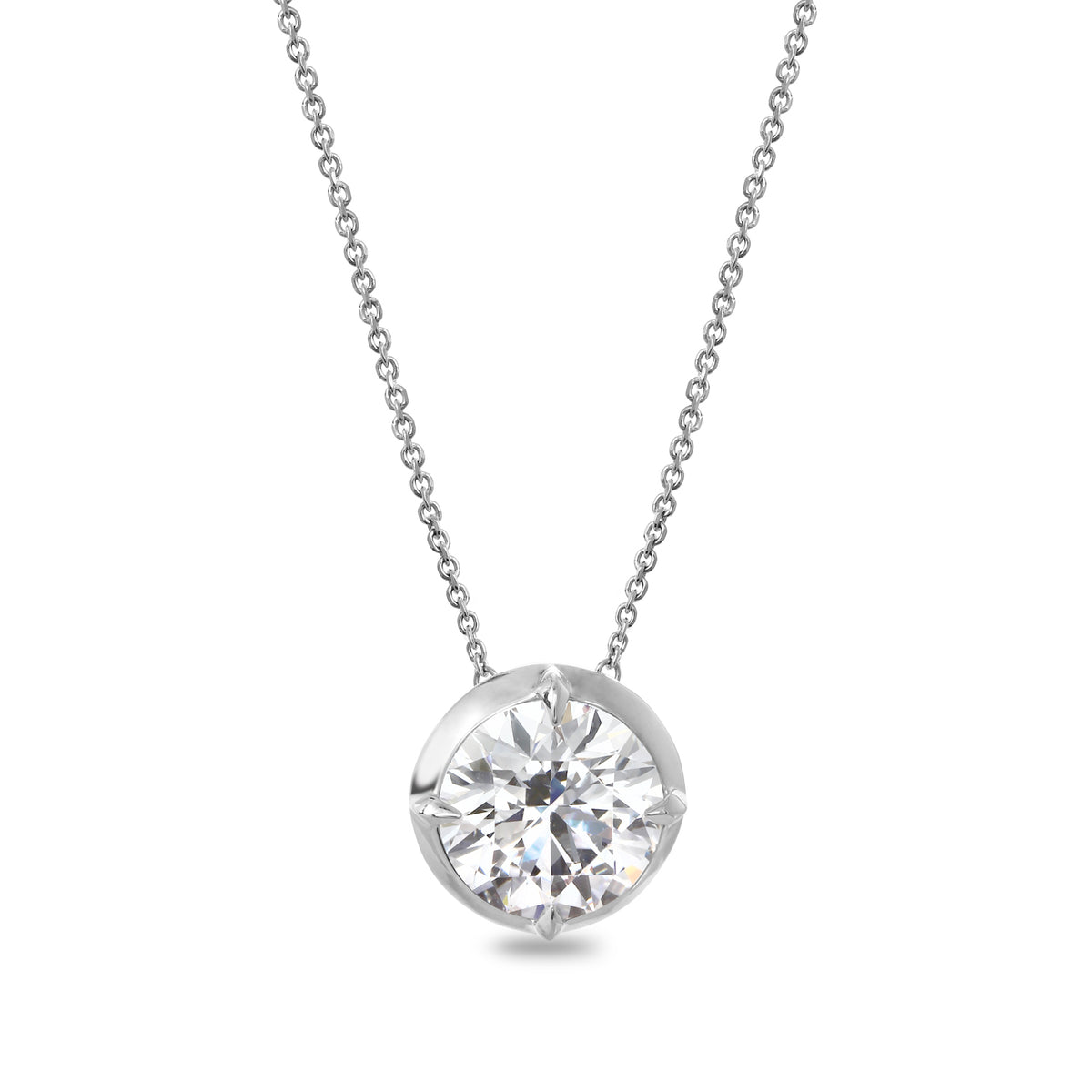 Clarity Diamond™ 3.00ct Lab Grown Round Diamond Pocket Watch Pendant