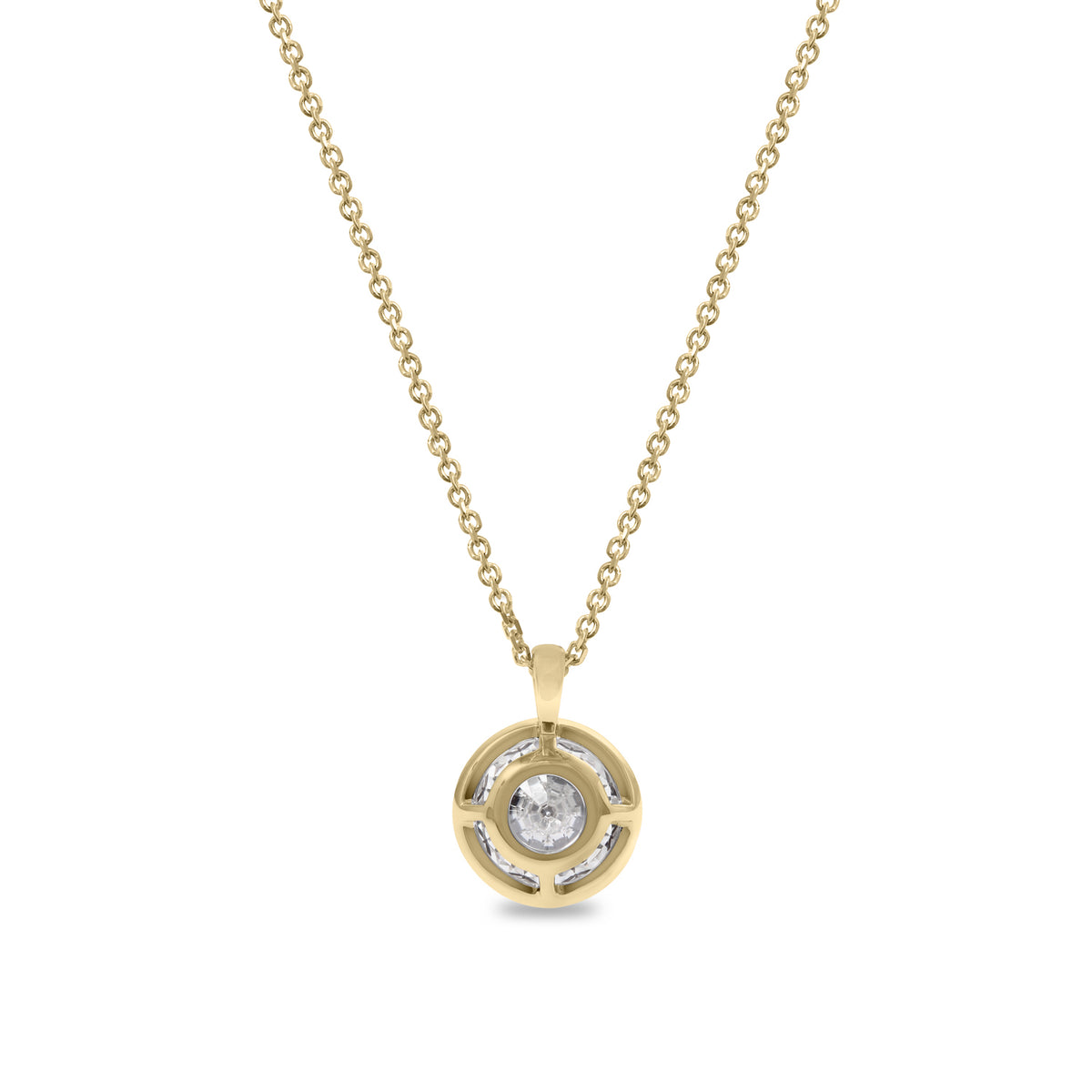 Clarity Diamond™ 3.00ct Lab Grown Round Diamond Bezel Pendant