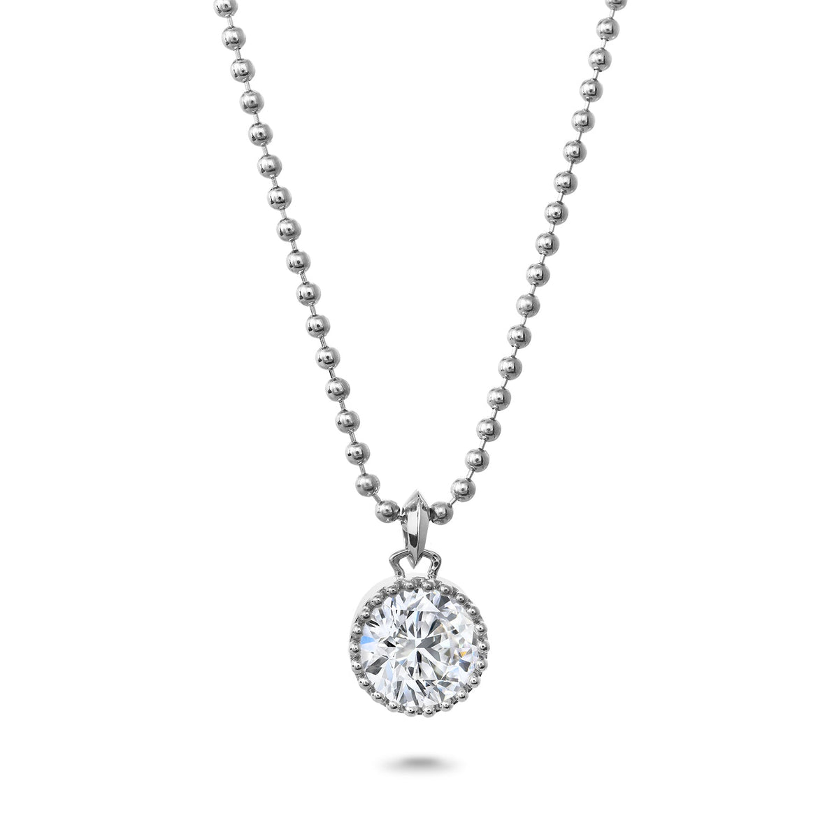 Clarity Diamond 18k Round Pocket Watch Pendant