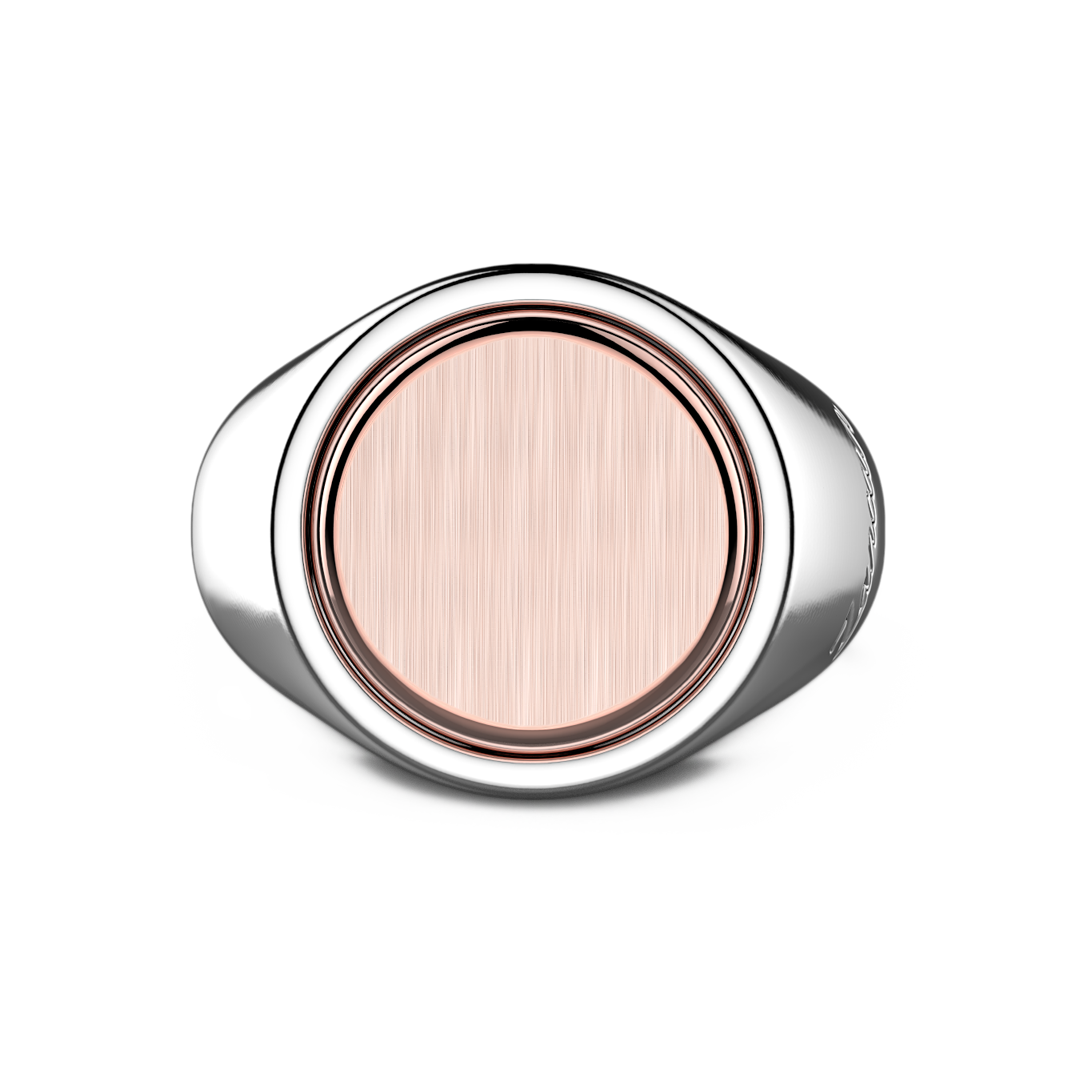 Silver Ring with Rose Gold