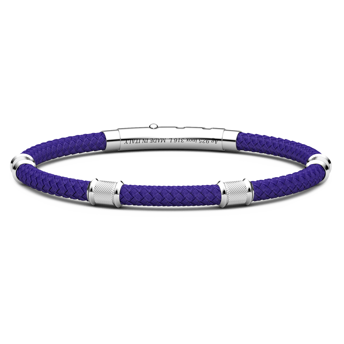 Navy Blue Bracelet in Kevlar with plate