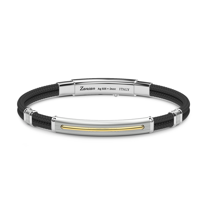 Black Bracelet in Kevlar with Plate