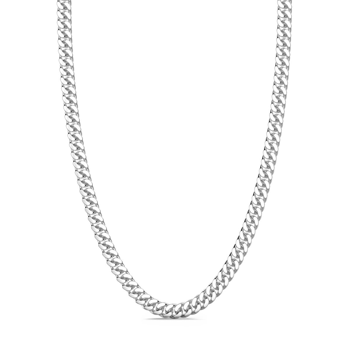 Silver Curb Chain Necklace