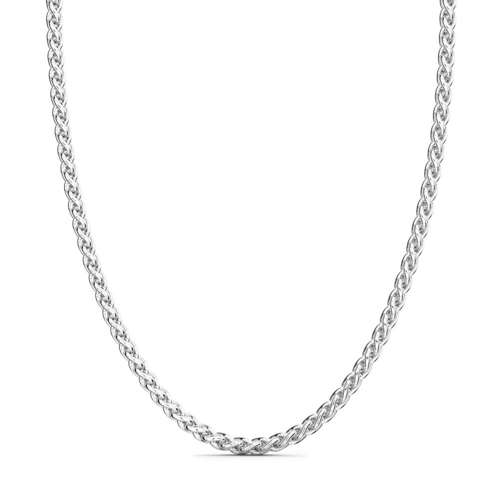 Silver Interwoven Link Necklace