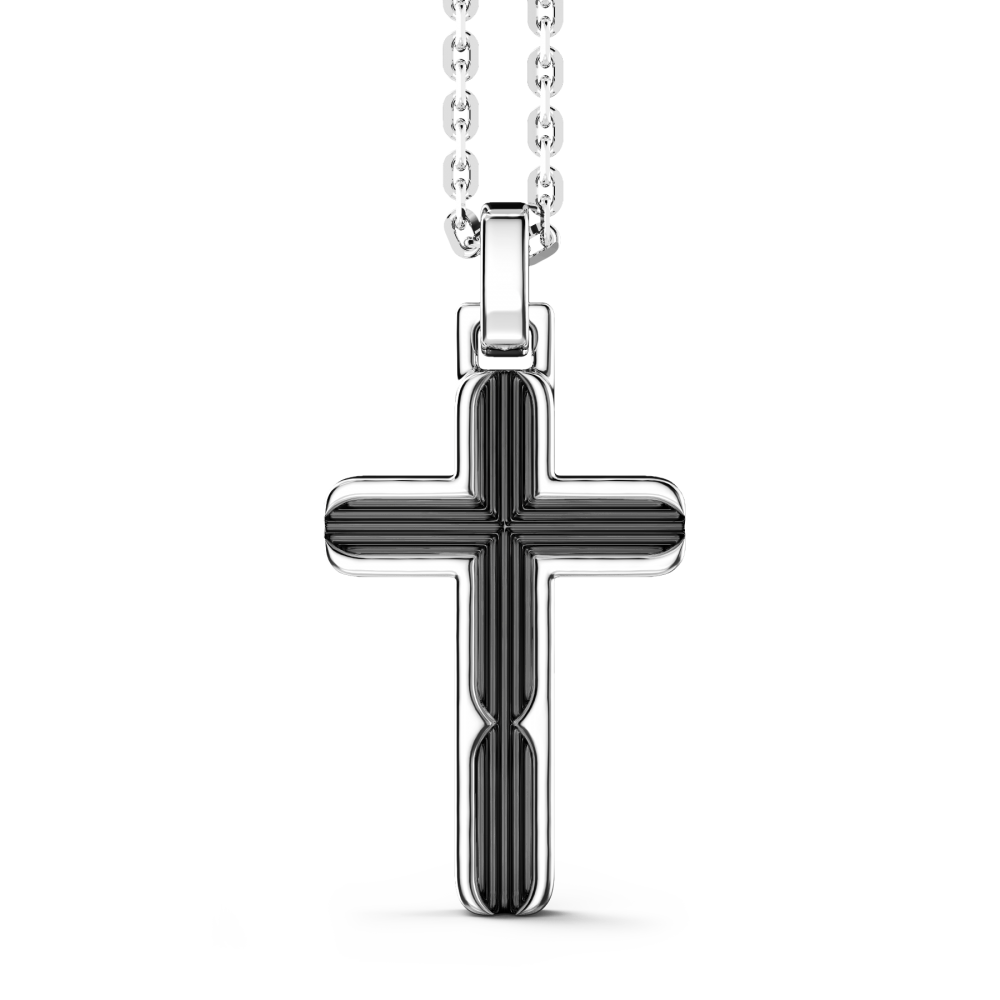 Silver Necklace with Cross Pendant