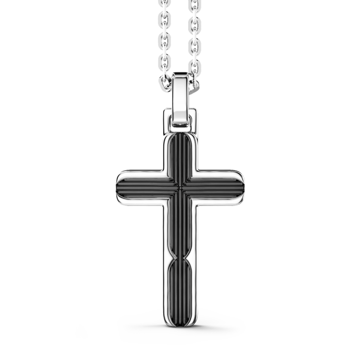 Silver Necklace with Cross Pendant
