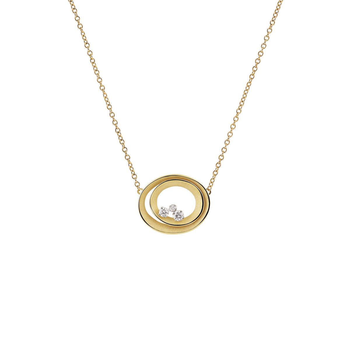 Dune Solar Series Collier, 18Kt Yellow Sunrise Gold with Diamonds