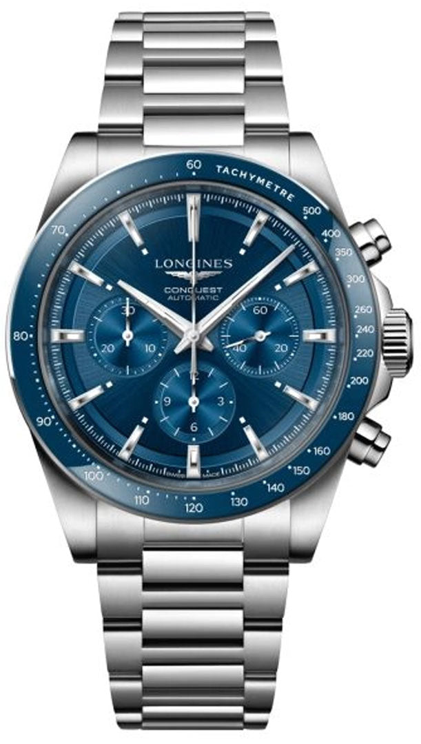 LONGINES CONQUEST AUTOMATIC CHRONOGRAPH 42MM MENS WATCH L38354926