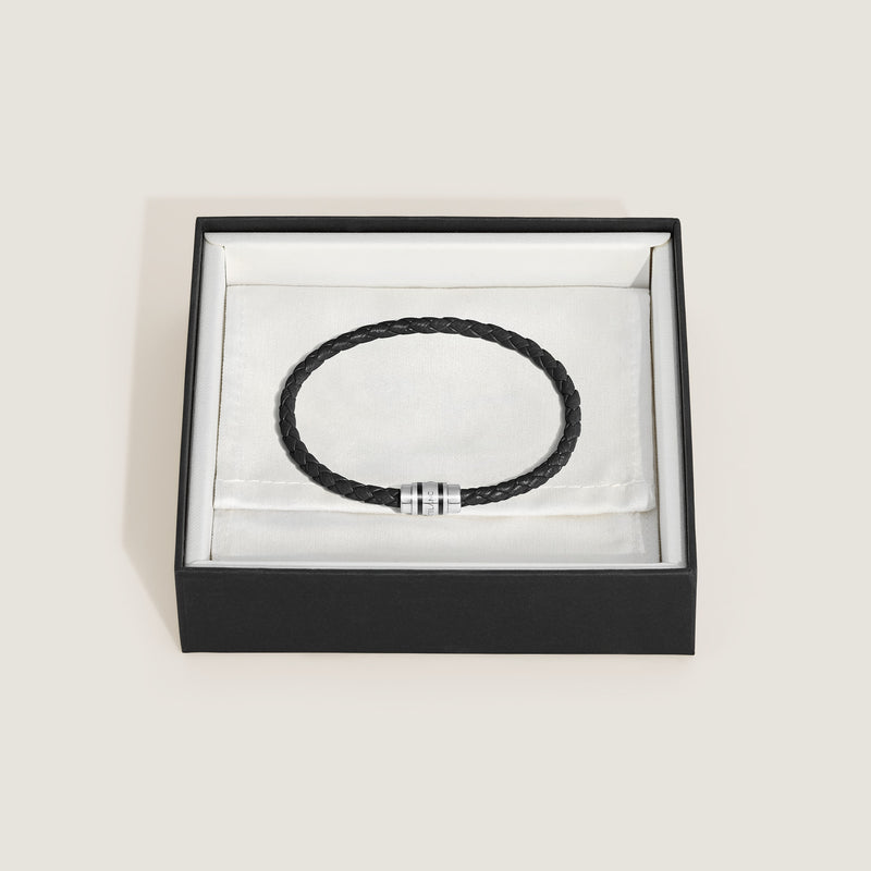 Montblanc 3 Rings Bracelet in Grain Leather MB222758