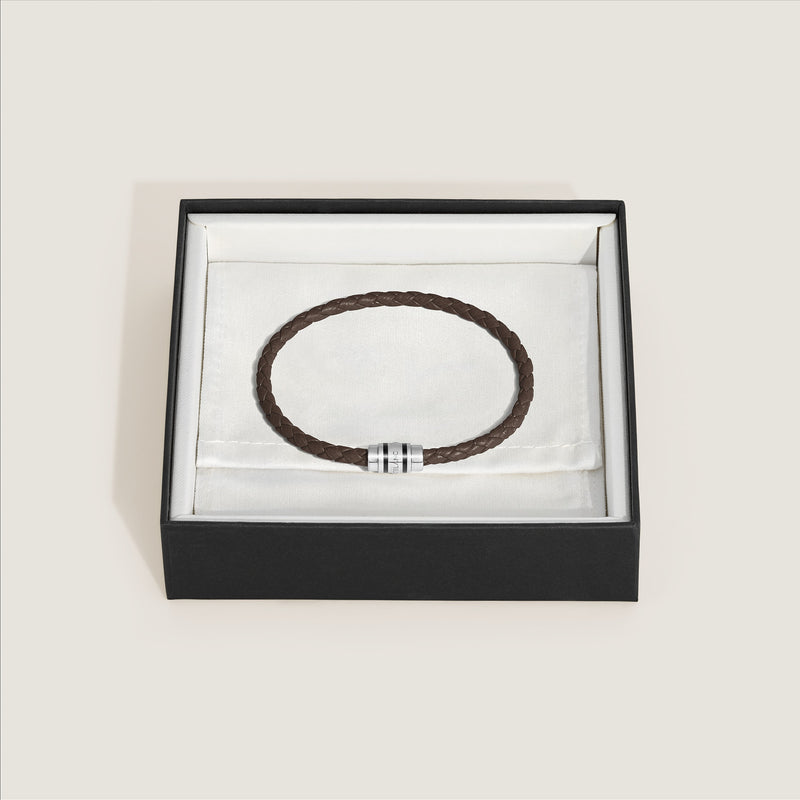 Montblanc 3 Rings Bracelet in Grain Leather MB222760