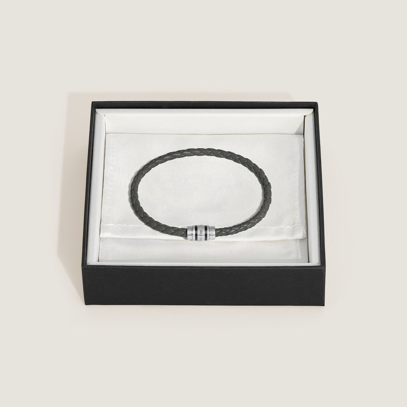 Montblanc 3 Rings Bracelet in Grain Leather MB222762