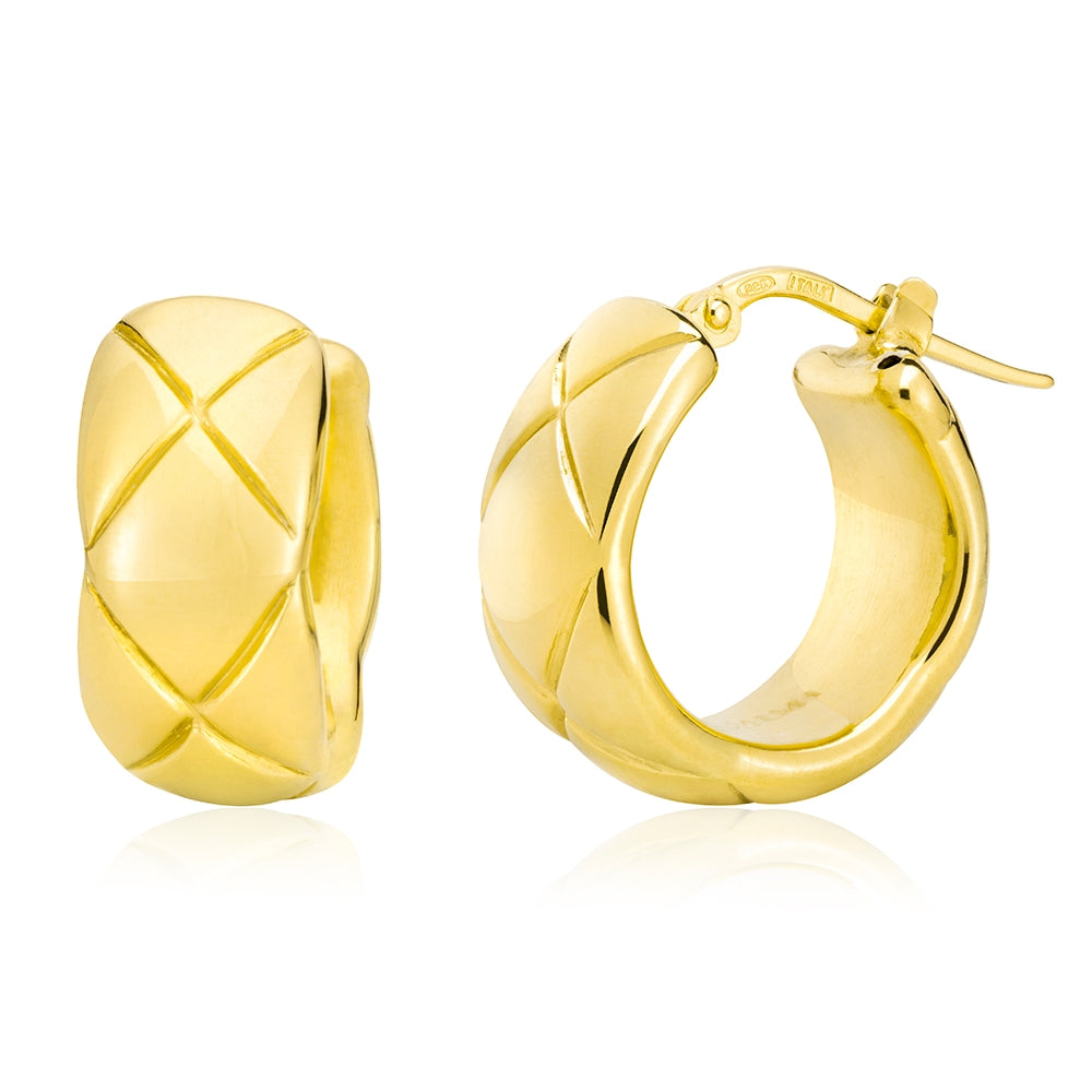 Quilted Hoops in Yellow