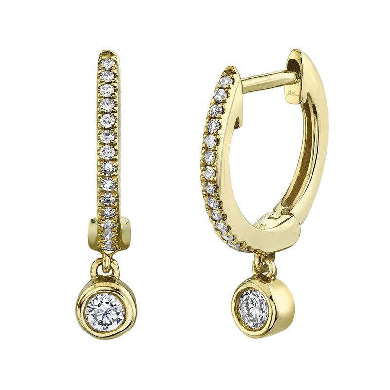 Miss Mimi 10mm Mini Diamond Huggie 1 drop Bezel